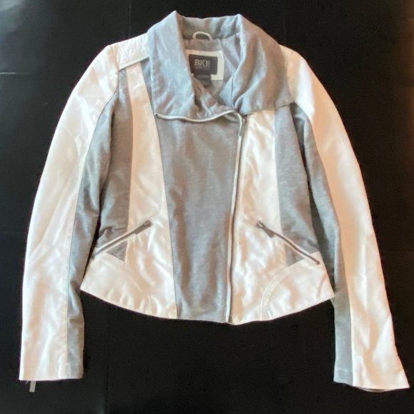 BKE Jackets & Blazers - BKE Biker Moto Jacket Small Gray and White